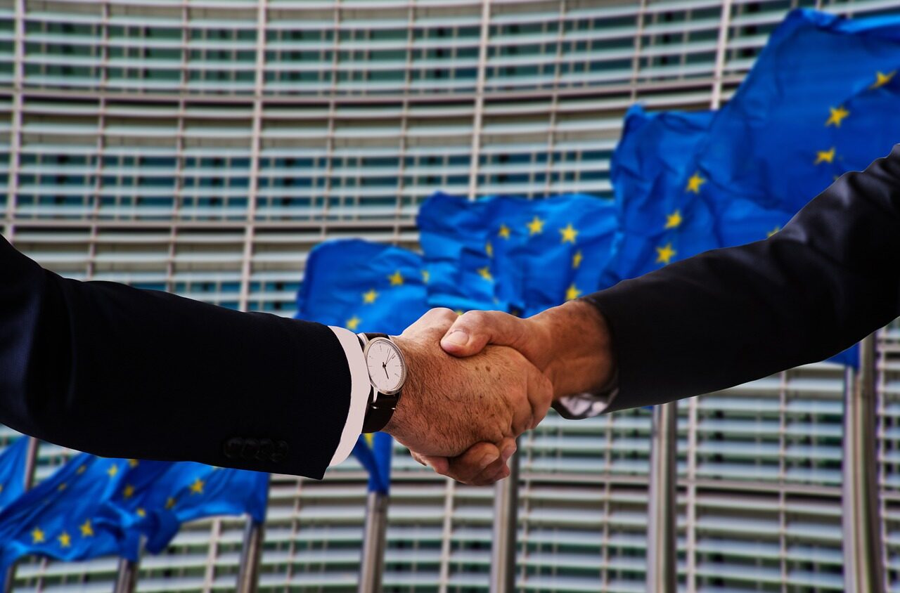 handshake, shaking hands, europe, flag, banner, politics, politician, business people, merchants, negotiation, politician, politician, politician, politician, politician