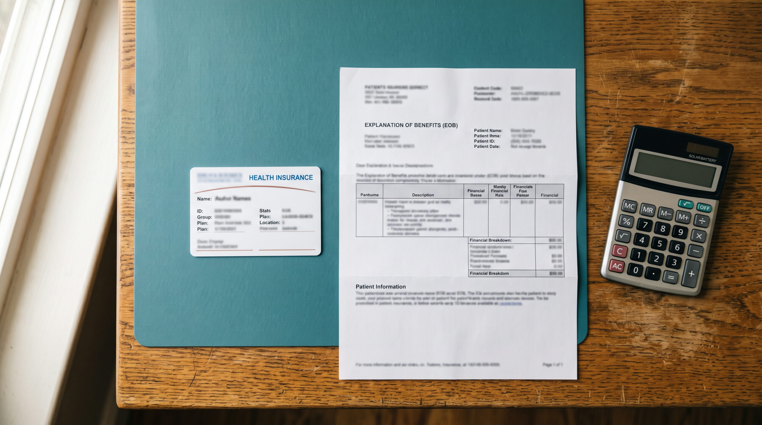 A plan's ID card and its Explanation of Benefits are where deductible and out-of-pocket rules stop being numbers on a comparison chart and start affecting an actual bill.