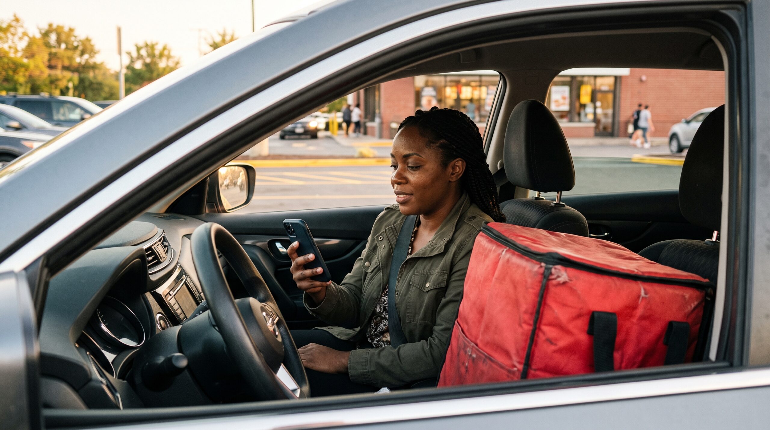 Keeping a delivery app running between staffing-agency calls is how many job seekers bridge the gap, even though neither one is the permanent role they're actually after.